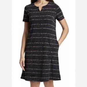 Ellen Tracy Short Sleeve Tie Dye Dress with Pockets. Size X-Large.